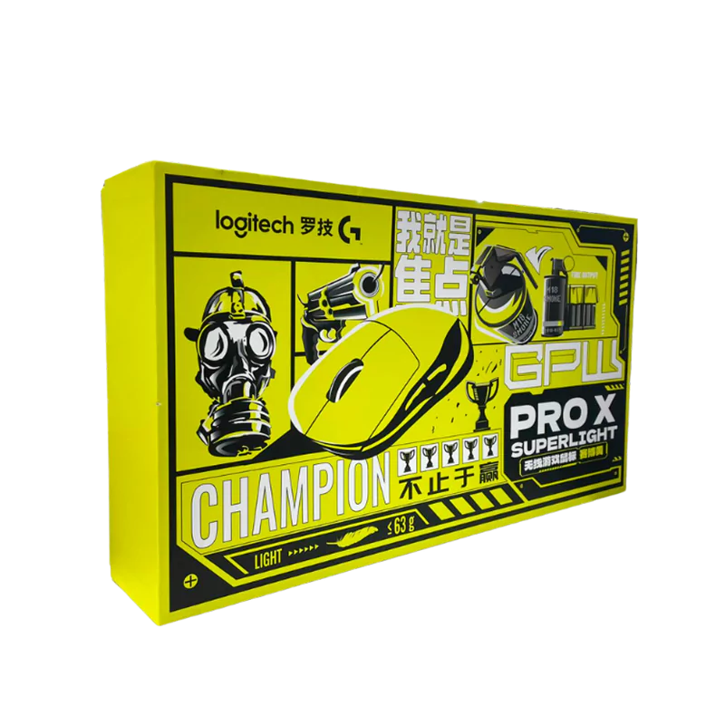 Мышь Logitech G Pro X Superlight GPW2 Cyber Yellow Victory Shine с ночником и беспроводной зарядкой