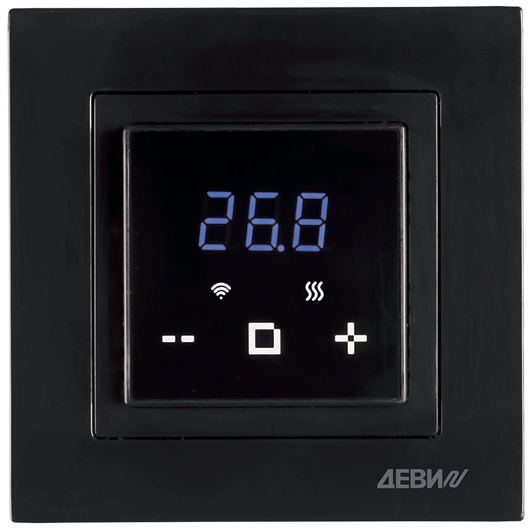 фото Терморегулятор для теплого пола деви Classy программируемый c Wi-Fi, с датчиком пола, черный, 16А 140F1069R DEVI