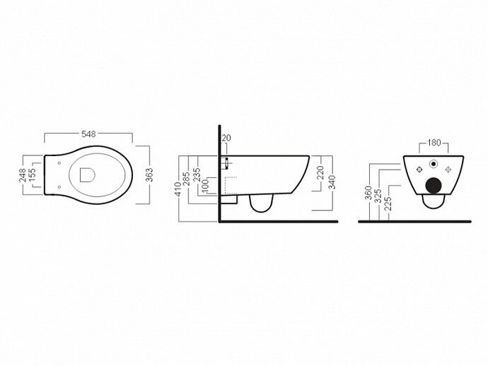 Комплект подвесного унитаза с крышкой плавного опускания HATRIA NIDO YXMD01+YXWW01 - фотография № 5