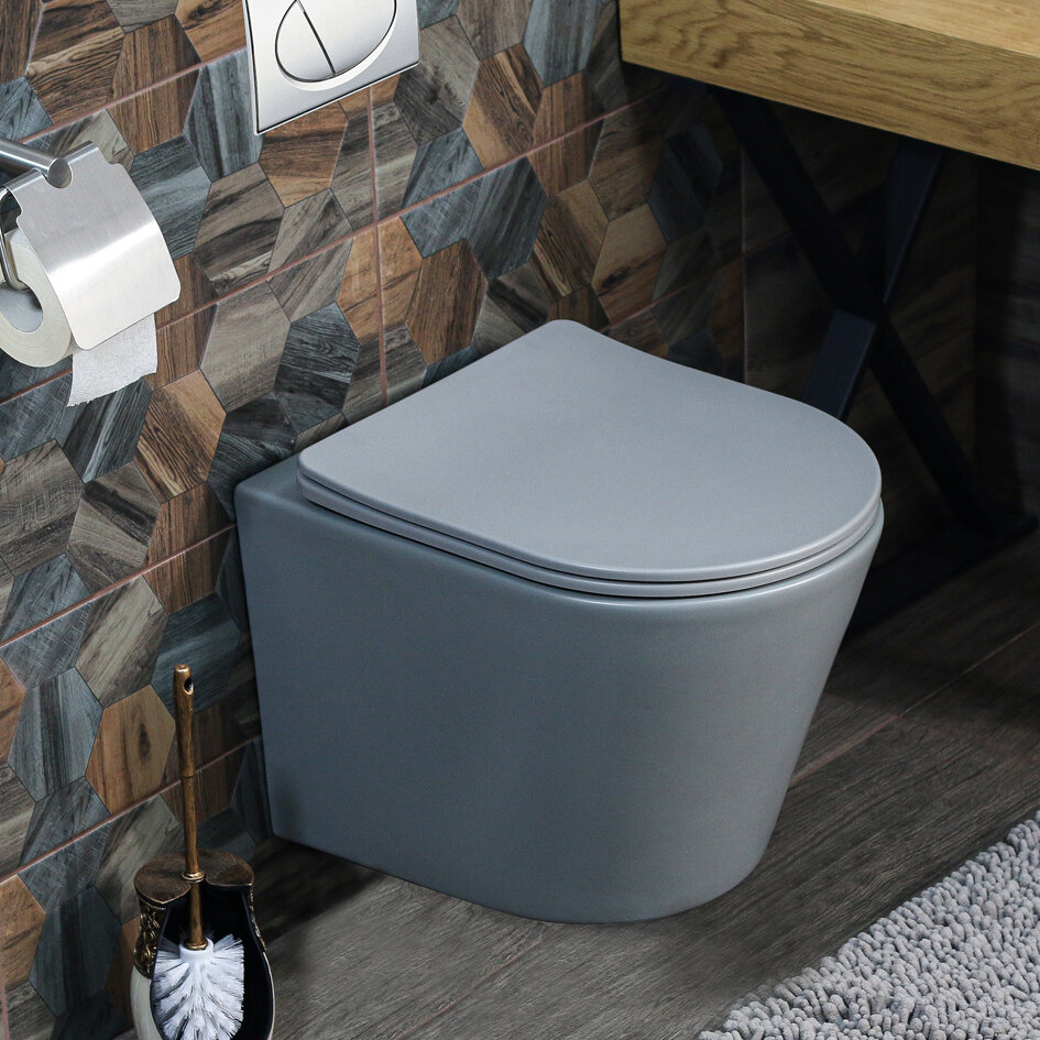 фото Унитаз подвесной безободковый Melana MLN-310302MG