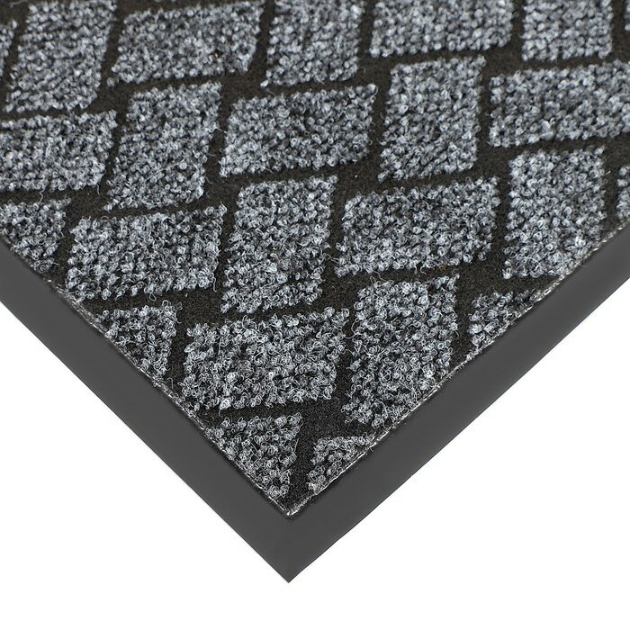Коврик придверный влаговпитывающий «Крафт», 80×120 см, цвет серый - фотография № 4