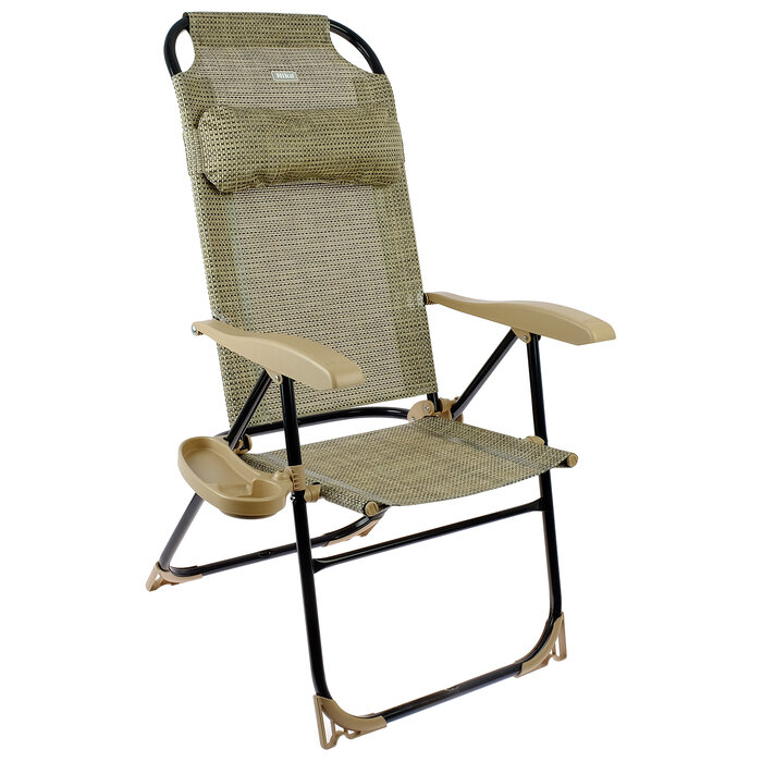 Кресло-шезлонг с полкой КШ2/3, 75 x 59 x 109 см, ротанг - фотография № 1