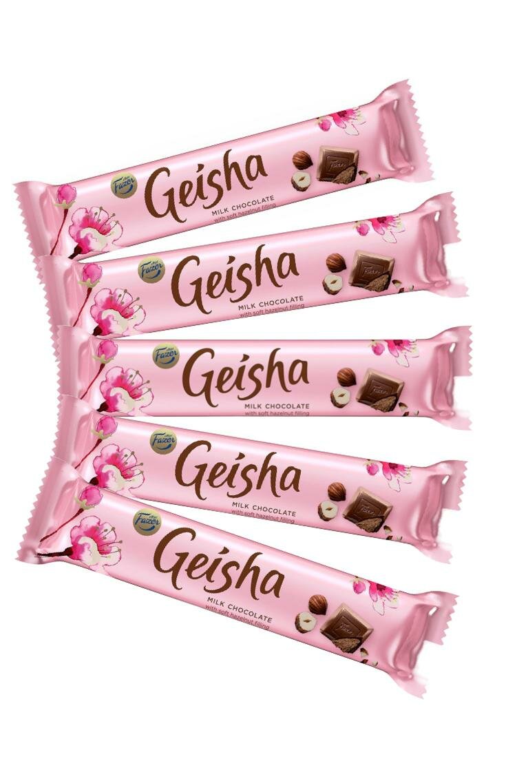 Шоколадный батончик Fazer Geisha 37 г - 5шт