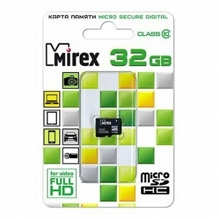 Карта памяти microSD 32GB Mirex microSDHC 13612-MC10SD32