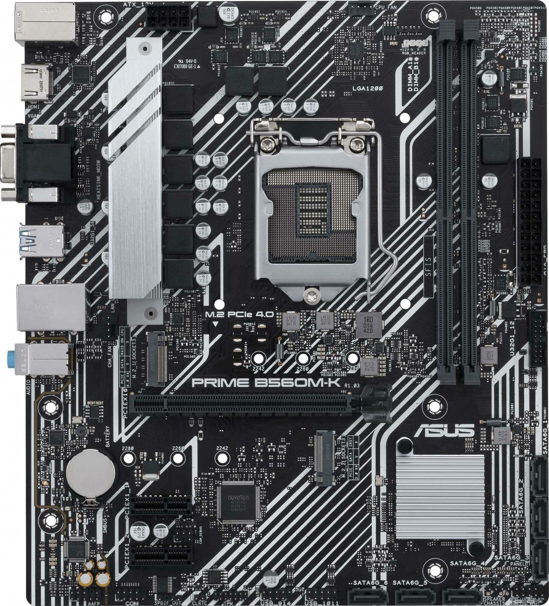 Материнская плата Asus PRIME B560M-K, Soc-1200, mATX