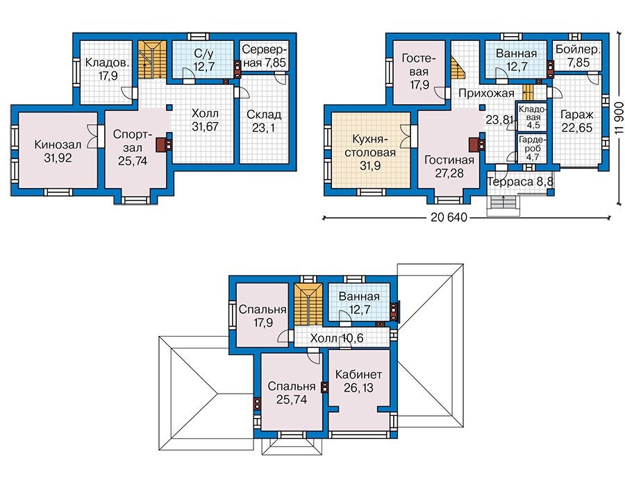 Проект дома Plans-60-71 (399 кв.м, газобетон) - фотография № 3