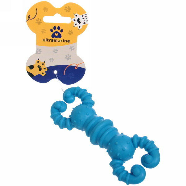 Игрушка для собаки «Bubble gum-Краб» 12,7см цвет голубой Ultramarine - фотография № 1
