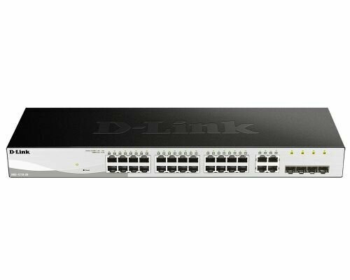 Коммутатор управляемый D-link DGS-1210-28/FL 24x10/100/1000Base-T, 4xCombo 100/1000Base-T/SFP, L2, 19”