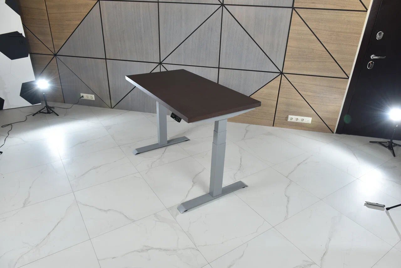 StolStoya Стол для кабинета с регулировкой высотой титан 120х65 SE221ISV12065 - фотография № 14
