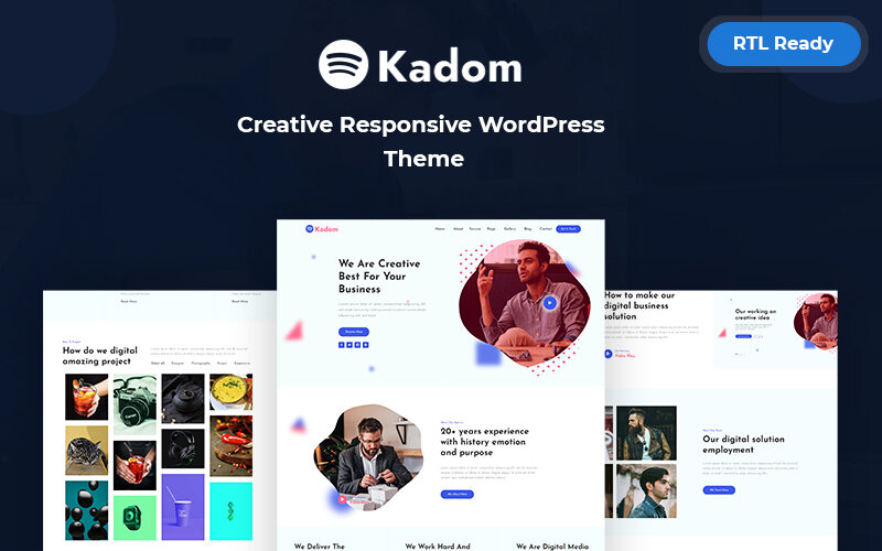 Шаблон Wordpress Kadom - Creative Responsive Тема WordPress
