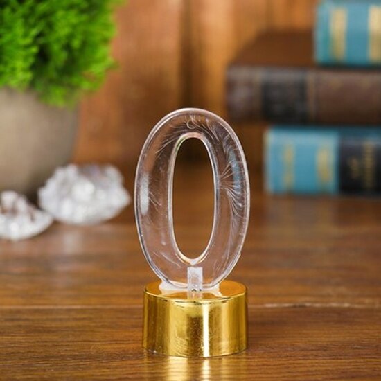 фото Свеча светодиодная Sima Land «Цифра 0», цвет золотой