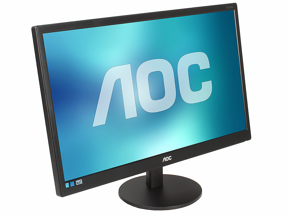  21.5" AOC E2270SWHN Black 1920x1080, 5ms, 200 cd/m2, 600:1 (DCR 20M:1), D-Sub, HDMI, Headph.Out, vesa