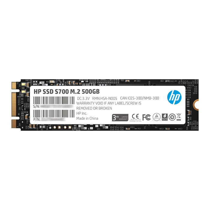 Накопитель SSD 500GB HP S700 M.2, SATA III, 3D TLC (2LU80AA#ABB)