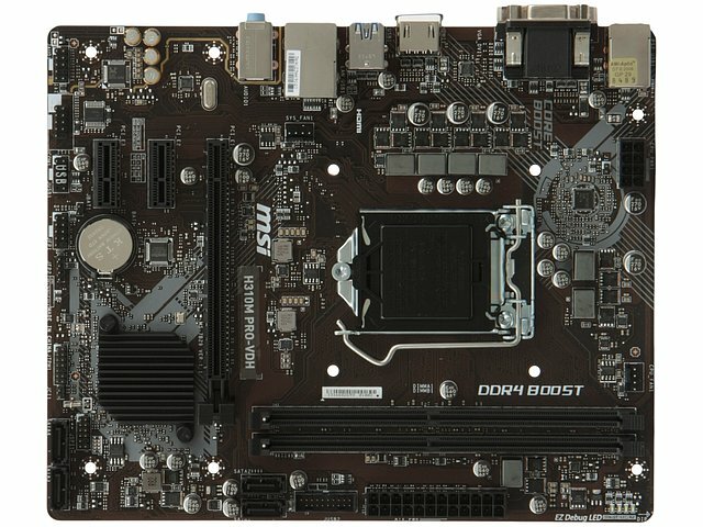 Материнская плата MSI Материнская плата Socket1151 MSI H310M PRO-VDH (iH310, 2xDDR4, SATA III, PCI-E, D-Sub, DVI, HDMI, 1Гбит LAN, USB3.1, mATX) (ret)