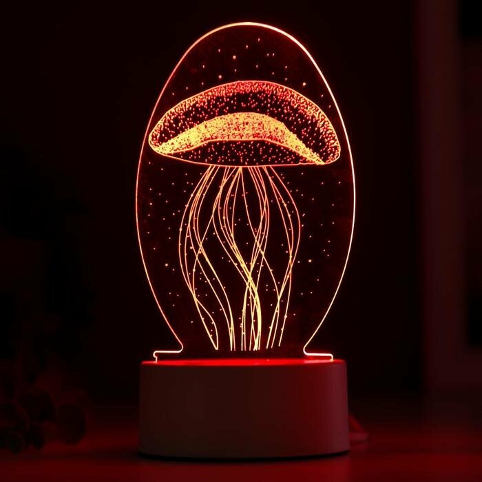 Светильник "Медуза" LED RGB от сети 9,5х10х21,5 см (комплект из 2 шт) - фотография № 3