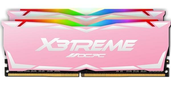 Модуль памяти DDR 4 DIMM 16Gb (8Gbx2), 3200Mhz, OCPC X3 RGB MMX3A2K16GD432C22PK, RGB, CL22, PINK