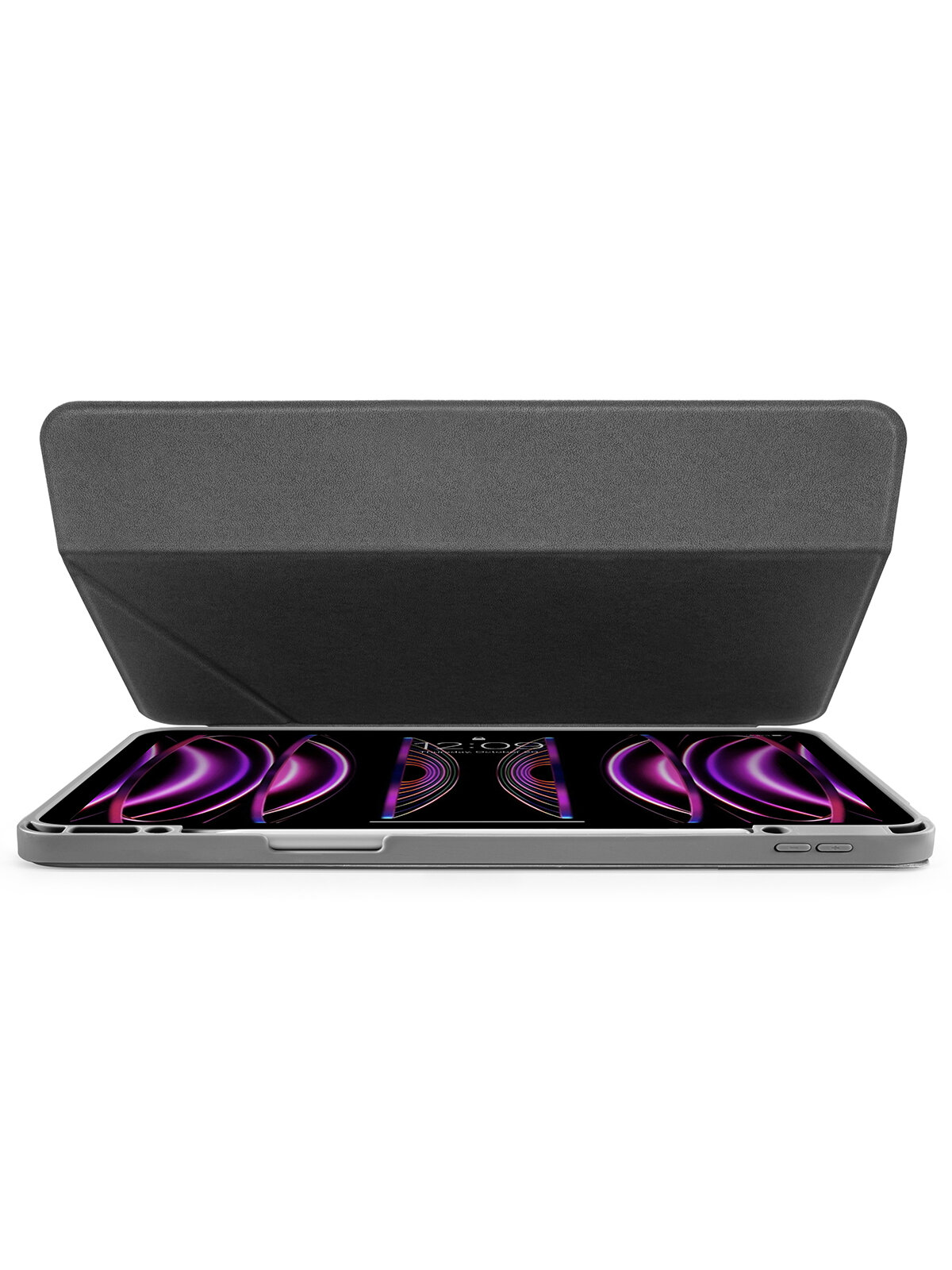 Tomtoc для iPad Pro 12.9 (2021/22) чехол Tri-use Folio B02 PU/TPU Dark Blue — фото 8