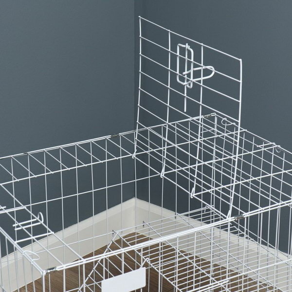 Клетка для собак и кошек, двухъярусная 70 x 50 x 60 см, белая - фотография № 6
