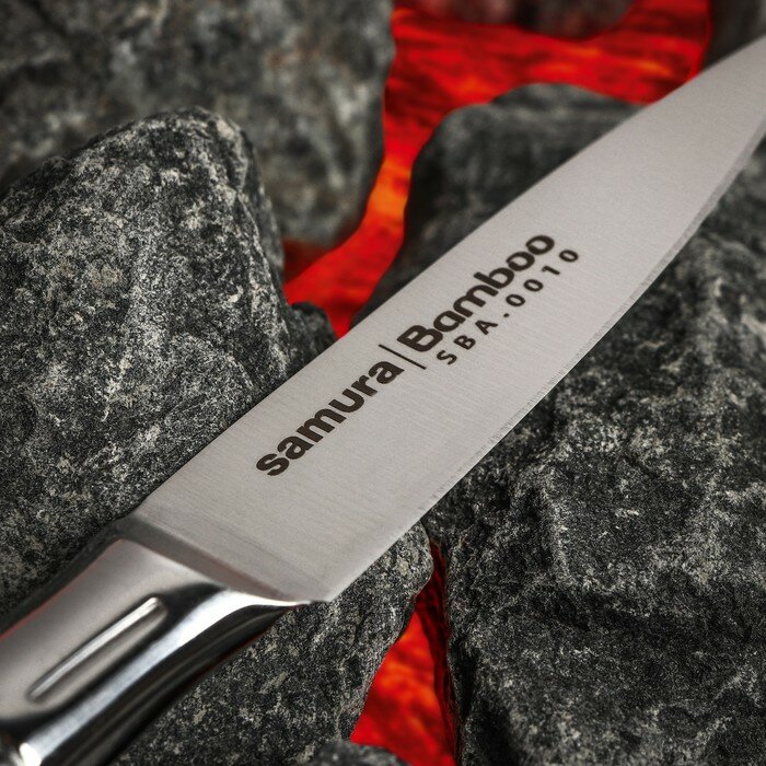 SAMURA Нож кухонный Samura BAMBOO, для овощей, лезвие 8 см, стальная рукоять