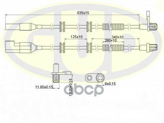 Датчик Abs Задн Ford Focus Прав G.U.D арт. GABS01410