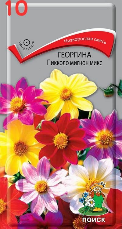 Семена Георгина Пикколо Мигнон Микс (10 шт.)