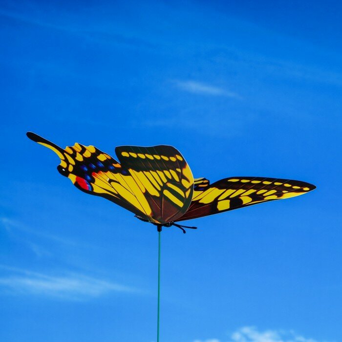 Штекер садовый "Бабочка" 21х22см, 42 см, микс - фотография № 2