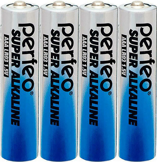 Батарейка Батарейка AAA щелочная Perfeo LR03/4SH Super Alkaline 4 шт