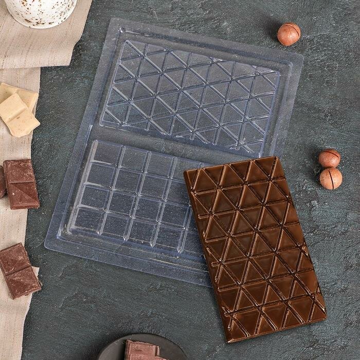 --- Форма для шоколада "Плитка шоколада", 26,5х21 см - фотография № 1