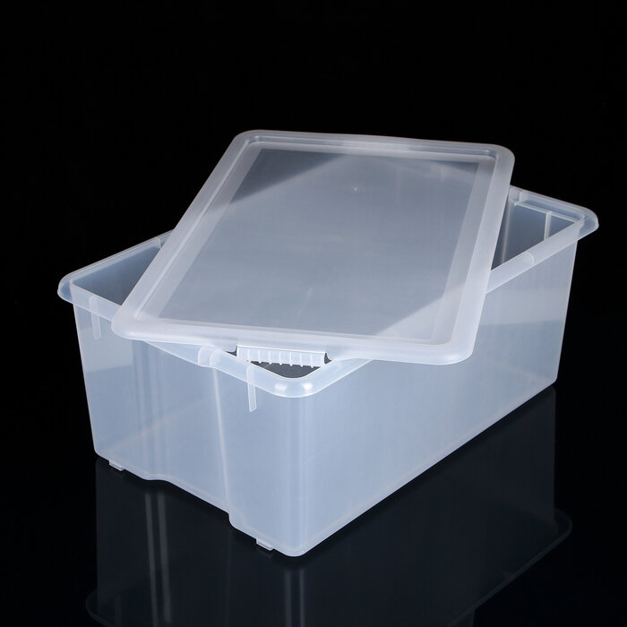 Контейнер для хранения с крышкой Porter, 50 л, 66×42×26 см, цвет прозрачный - фотография № 2