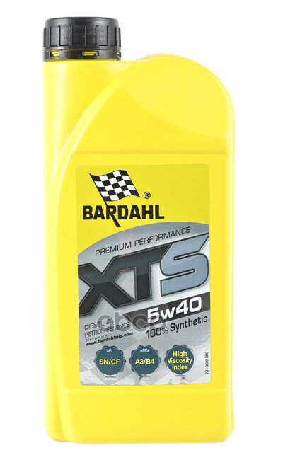Bardahl 5W-40 Xts A3/B4, Api Sn/Cf 1L (Синт. Моторное Масло)