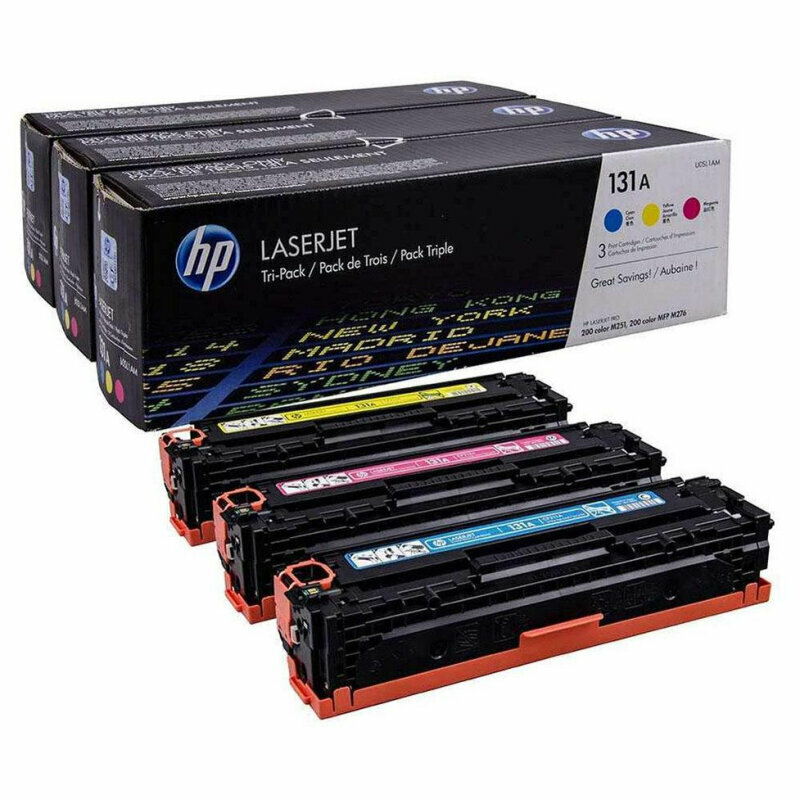 Картридж лазерный HP 131A U0SL1AM CMY для LJ Pro 200 (3шт/уп), 395539