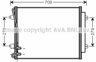 Радиатор кондиционера VW Passat B6/Passat B6 Variant/Passat CC B6 05>16 AVA COOLING SYSTEMS VNA5226D