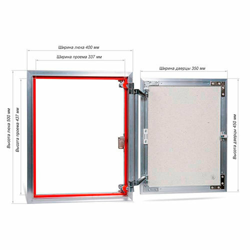 Ревизионный люк Евроформат АТР универсальный под плитку ПРАКТИКА