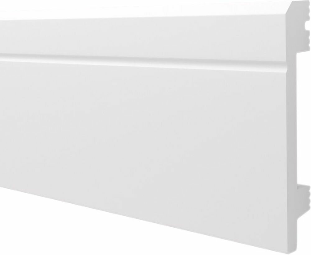 фото Плинтус потолочный плинтэкс F 100/17 белый 100x17 мм