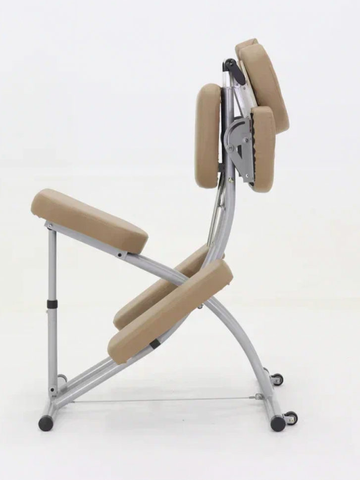 Кресло массажное для ШВЗ MA-03 (МСТ-3АЛ) (СТ-1ШАА) (алюм DE LUXE) кофе с молоком