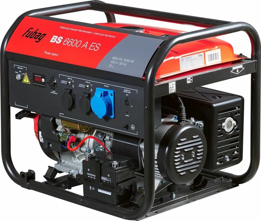 Бензиновый генератор FUBAG BS 6600 A ES, 230 В, 6.5кВт, с автозапуском, с АКБ [641692]