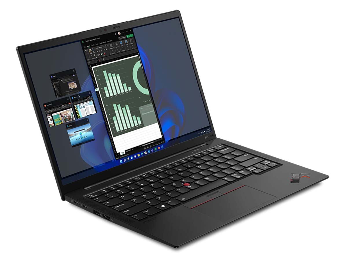 Ноутбук Lenovo ThinkPad X1 Carbon Gen 10 21CB007ART (14", Core i7 1260P, 16Gb/ SSD 512Gb, Iris Xe Graphics eligible) Черный - фото №2