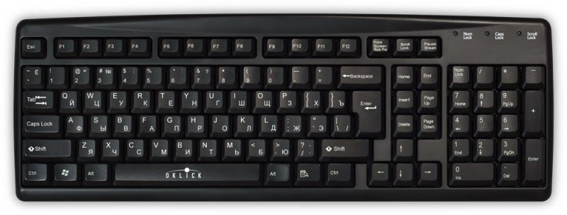 Клавиатура Oklick 110M USB Black