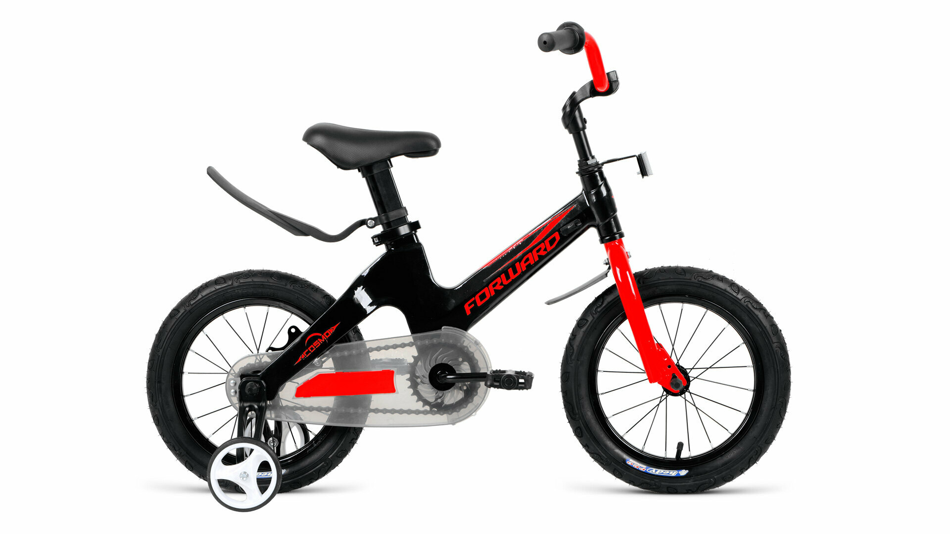 Детские велосипеды Forward Детский велосипед COSMO 12" (2021), 12" черный/красный
