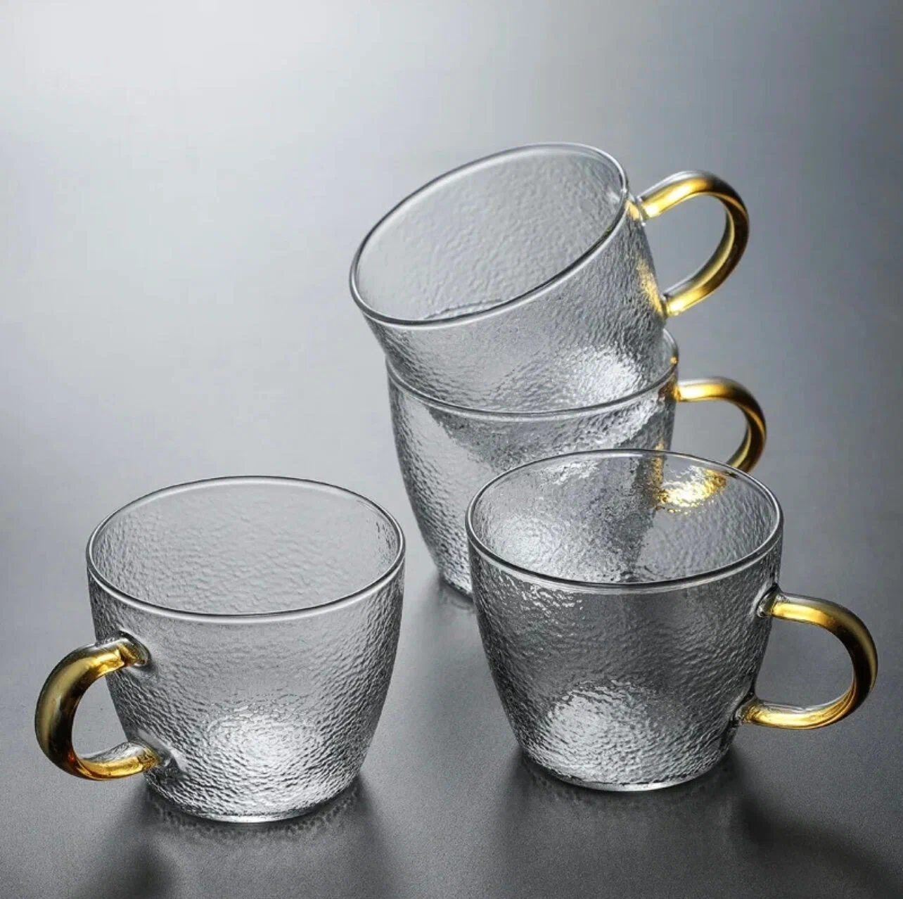 Набор стаканов из 6 предметов 100 мл ручной работы из высококачественного-жаропрочного стекла - фотография № 17