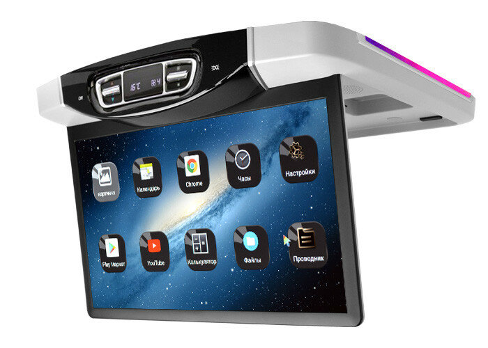 Потолочный Смарт ТВ 15,6" ERGO ER15AMS Android для Mercedes-Benz (серый) — фото 3