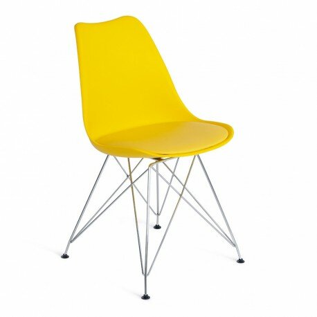 Стул TetChair TULIP IRON CHAIR (mod. EC-123) / 1 шт. в упаковке (металл/пластик 545*48*835см желтый)