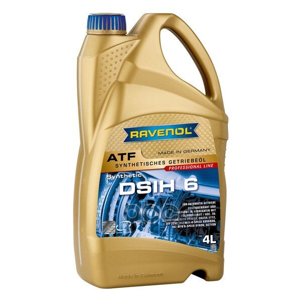 Трансмиссионное Масло Ravenol Atf Dsih 6 ( 4Л) New Ravenol арт. 121113300401999