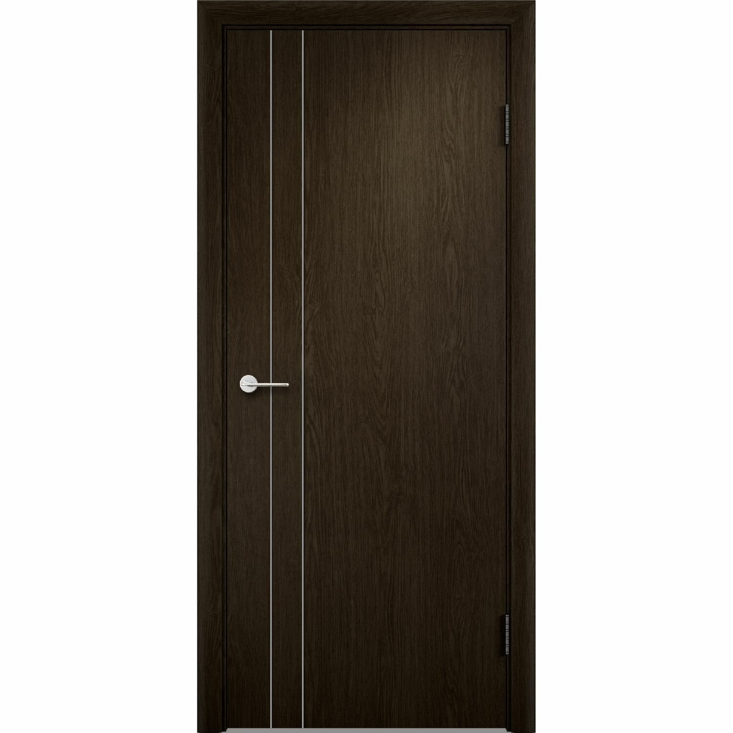 Межкомнатная дверь Verda Вертикаль ДГ с молдингом 200х60 см коричневый