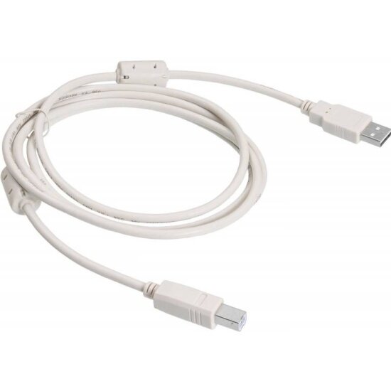 Кабель Buro USB2.0-AM/BM-1.8M-MG USB A(m) USB B(m) 1.8м феррит.кольца серый