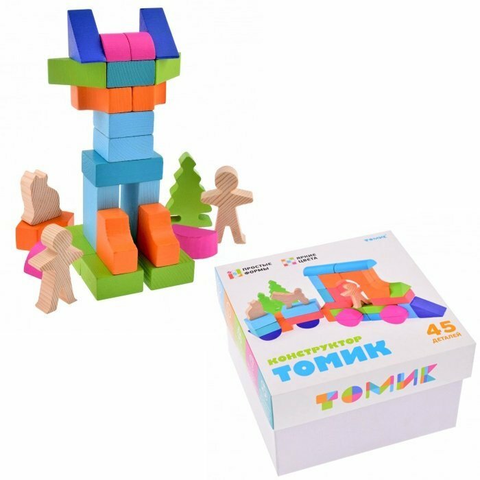 Деревянный Конструктор "Томик" 45 деталей 1-33 - 380-454