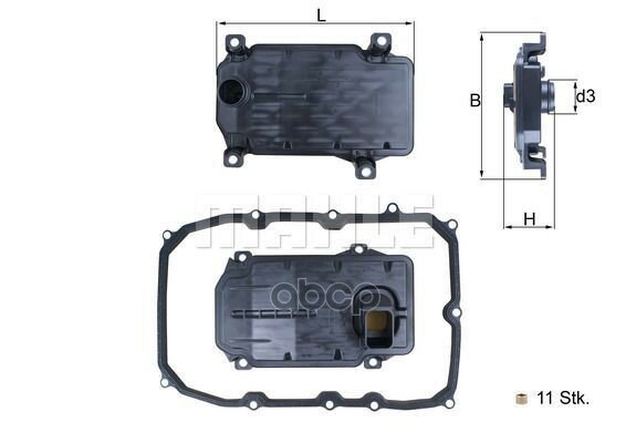 Фильтр Акпп С Прокладкой Audi Q7 30/42/Tdi 05/09->. Vw Touareg 30-42/Tdi 01/10-> Mahle/Knecht арт. HX187KIT