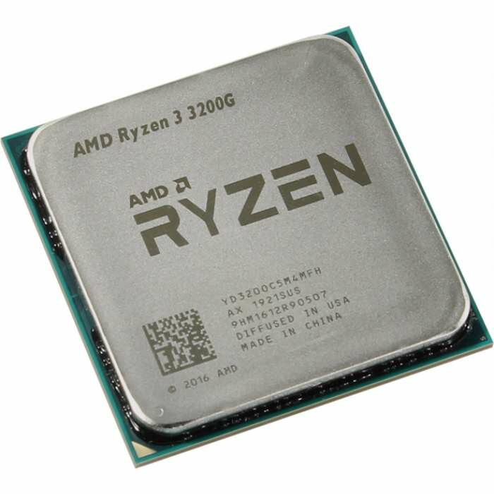 Процессор CPU AMD Ryzen 3 3200G, 4/4, 3.6-4.0GHz, 384KB/2MB/4MB, AM4, 65W, Radeon Vega 8, YD3200C5M4MFH OEM, 1 year