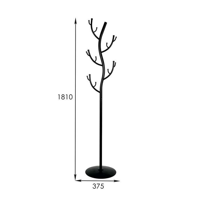 Вешалка напольная ЗМИ «Дерево», 38×38×181 см, цвет чёрный - фотография № 5