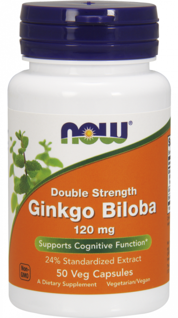 NOW Ginkgo Biloba 120 mg, 50 капс.